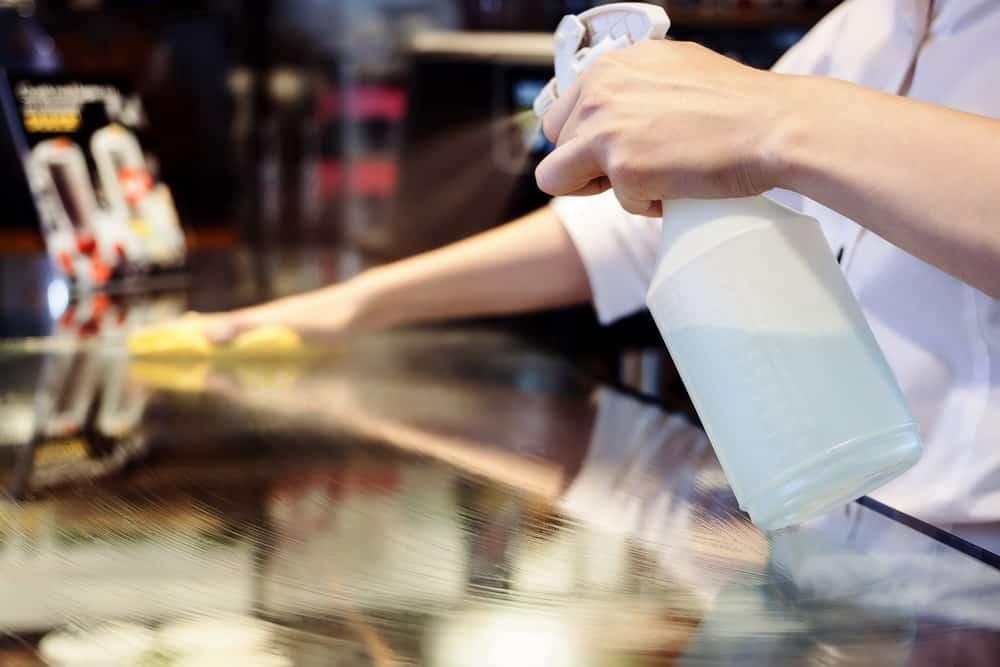 sanitizing bar top