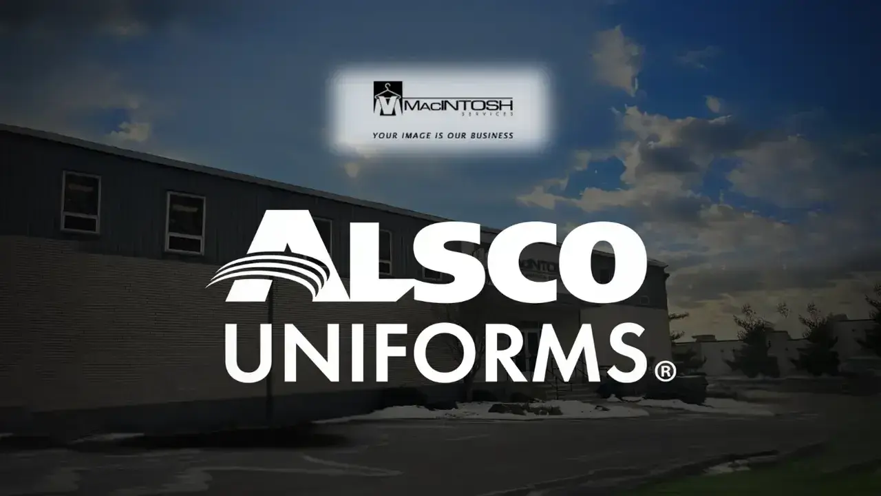 Alsco Uniforms and Macintosh Linen & Uniform logos