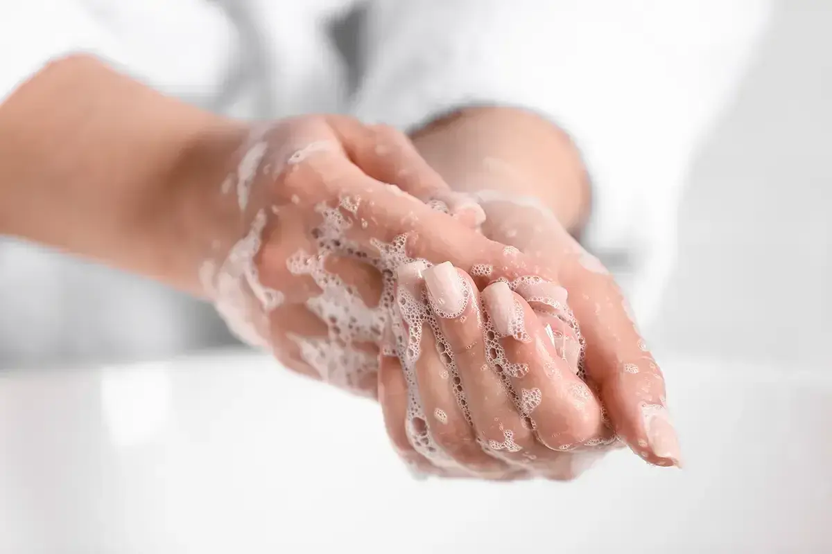 Handwashing hands
