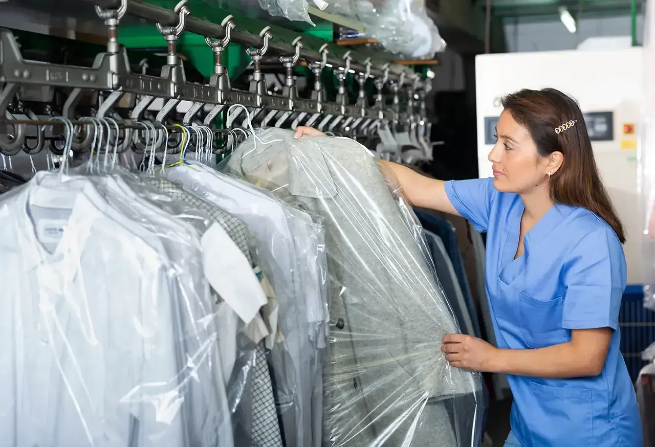 Stored Uniforms on the rack