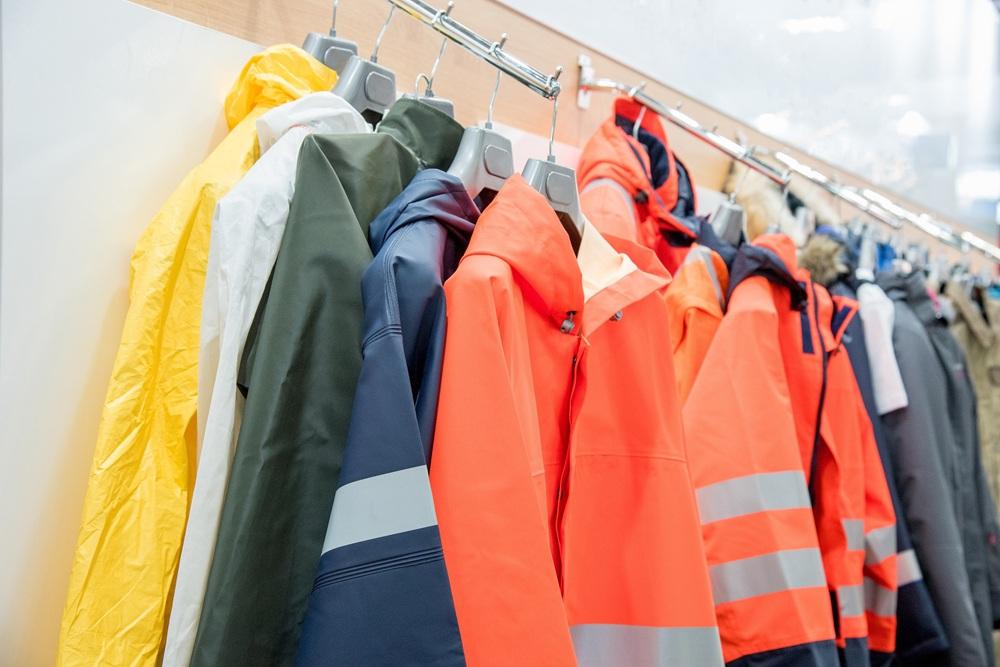 Work Uniforms on a rack