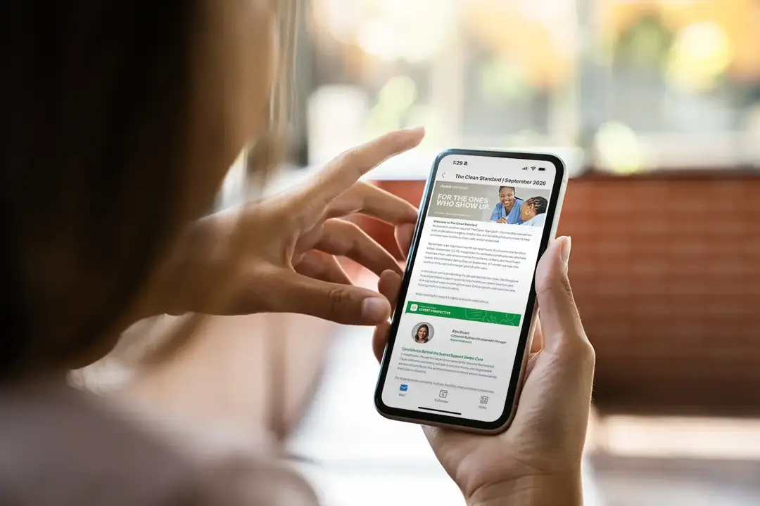 The Clean Standard Newsletter on a reader's iPhone