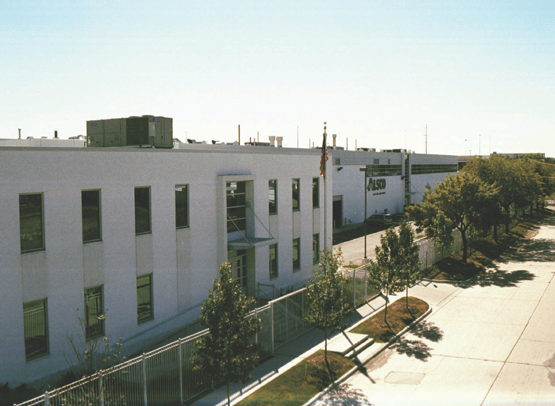 This is a photo of the exterior of the Alsco Uniforms location.