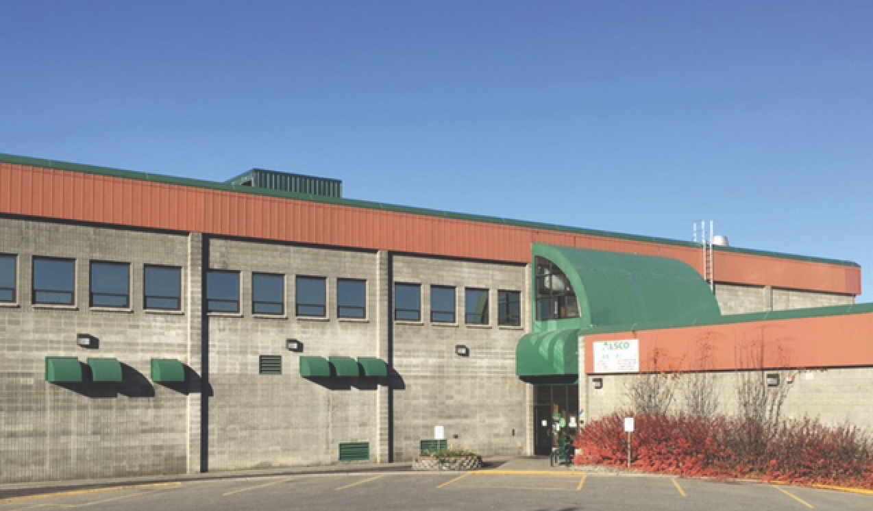 This is a photo of the exterior of the Alsco Uniforms location.