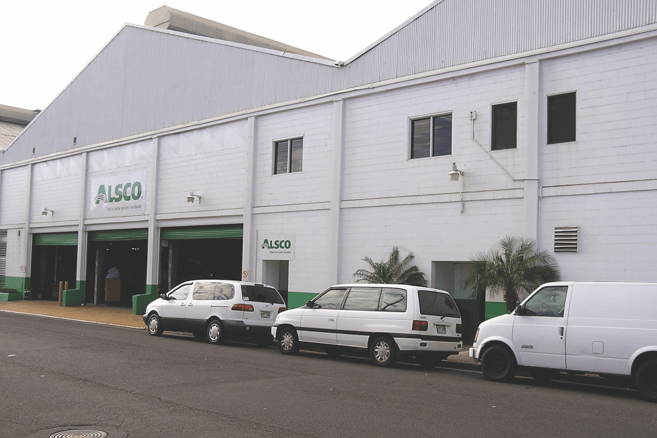This is a photo of the exterior of the Alsco Uniforms location.