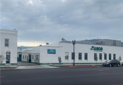 This is a photo of the exterior of the Alsco Uniforms location.