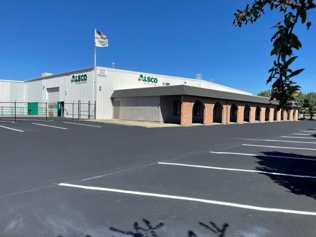 This is a photo of the exterior of the Alsco Uniforms location.
