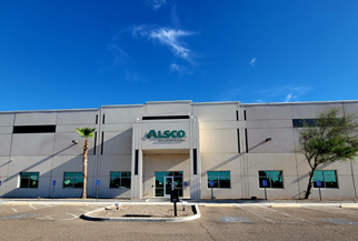 This is a photo of the exterior of the Alsco Uniforms location.