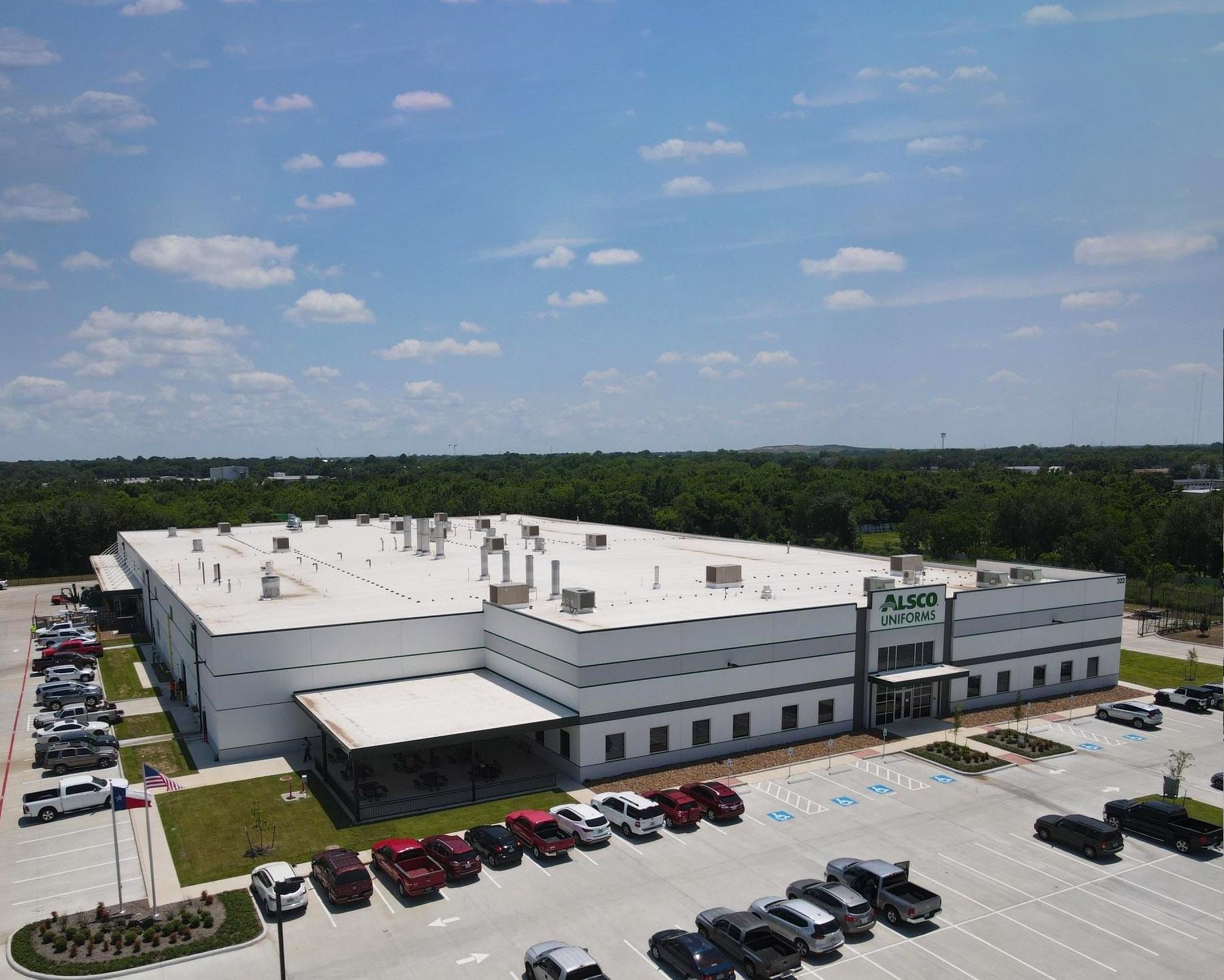 This is a photo of the exterior of the Alsco Uniforms location.
