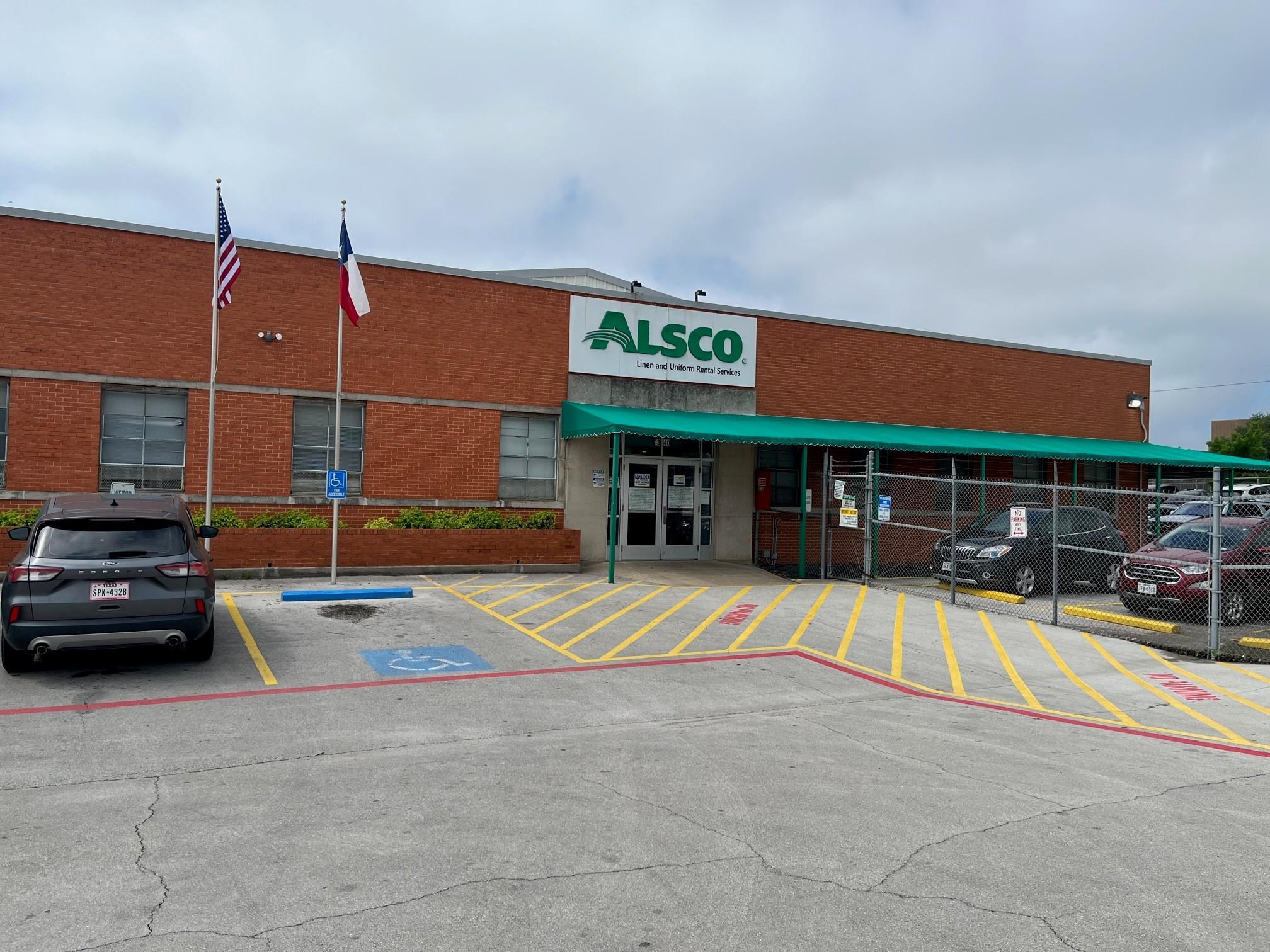 This is a photo of the exterior of the Alsco Uniforms location.