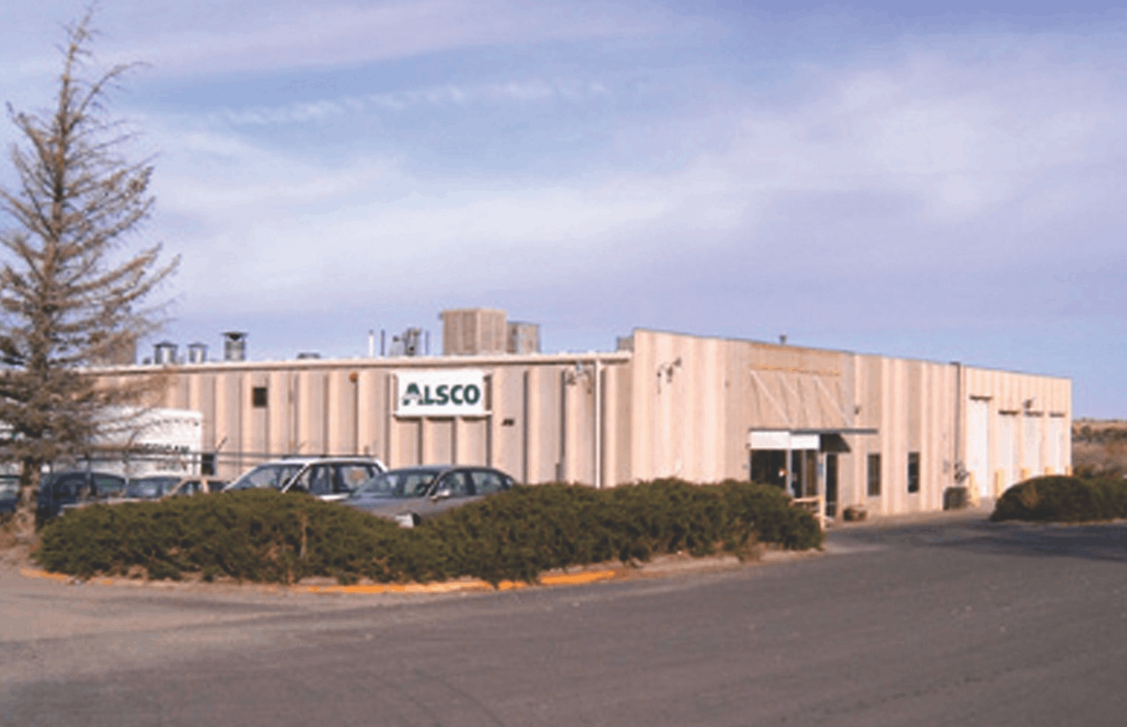 This is a photo of the exterior of the Alsco Uniforms location.