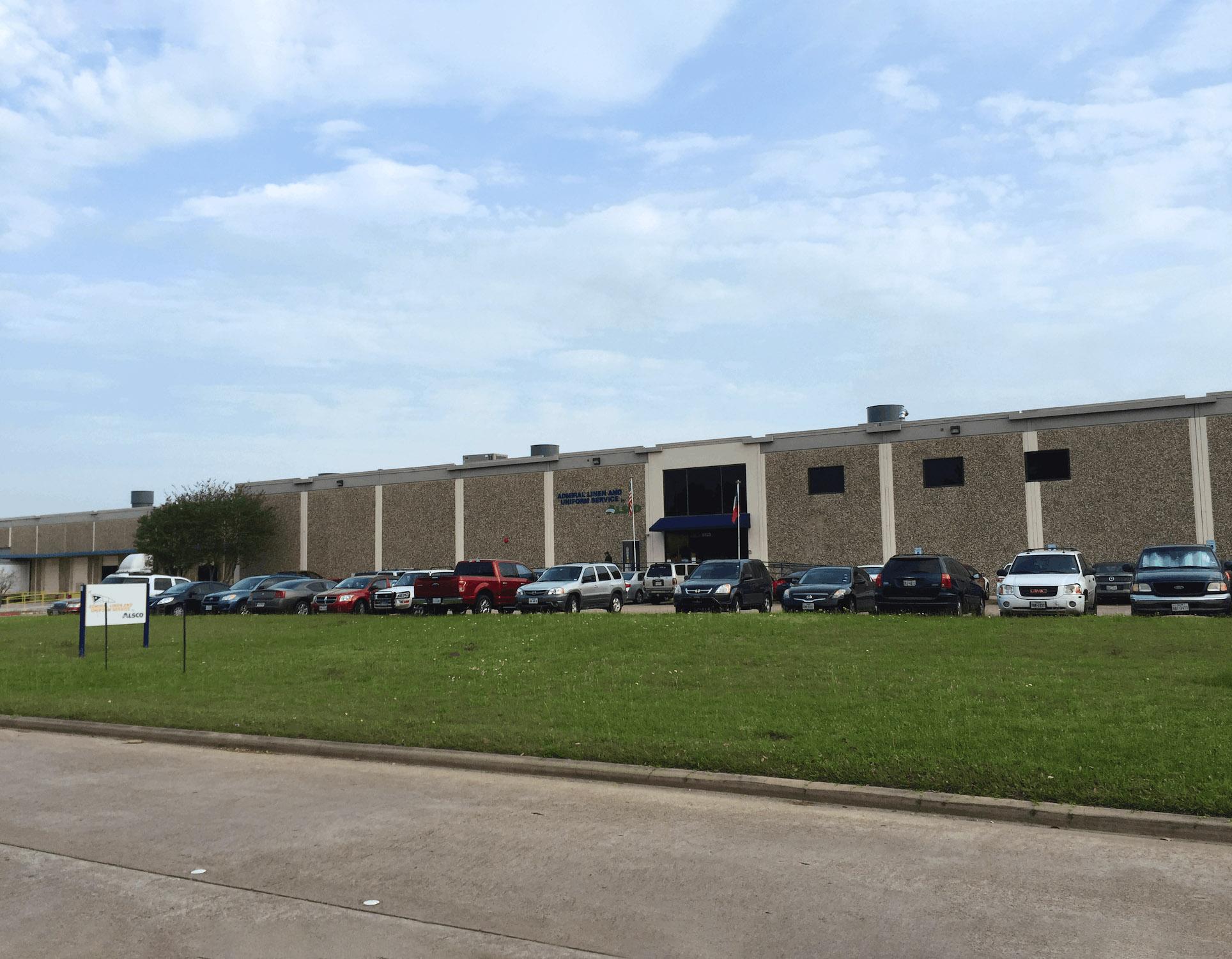 This is a photo of the exterior of the Alsco Uniforms location.