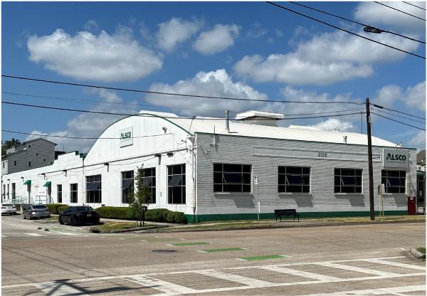 This is a photo of the exterior of the Alsco Uniforms location.