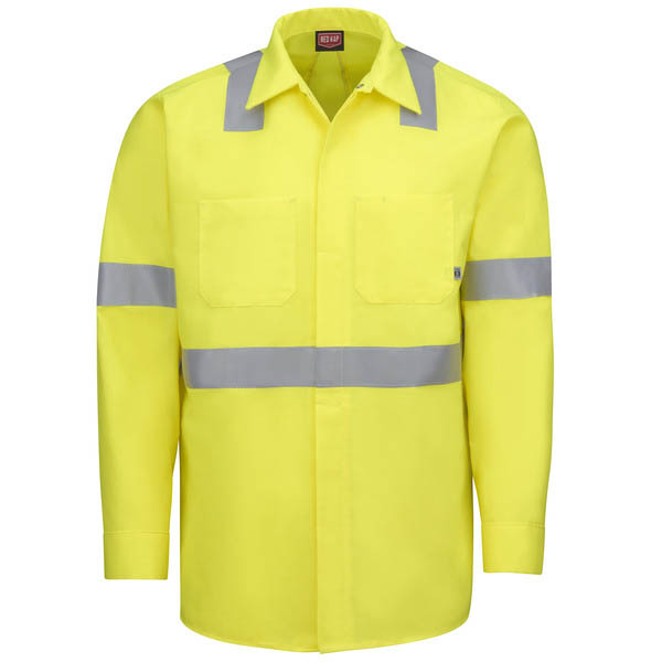 Long Sleeve Hi-Visibility Ripstop Work Shirt with MIMIX® + OilBlok, Type R Class 2