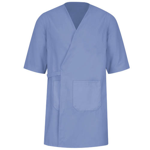Collarless Butcher Wrap Smock
